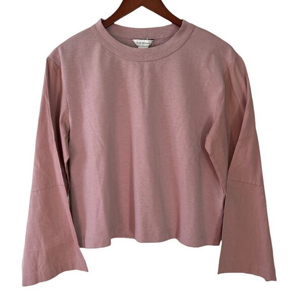 Club Monaco Boxy Bell Sleeve Knit Top Mauve M - Picture 2 of 7